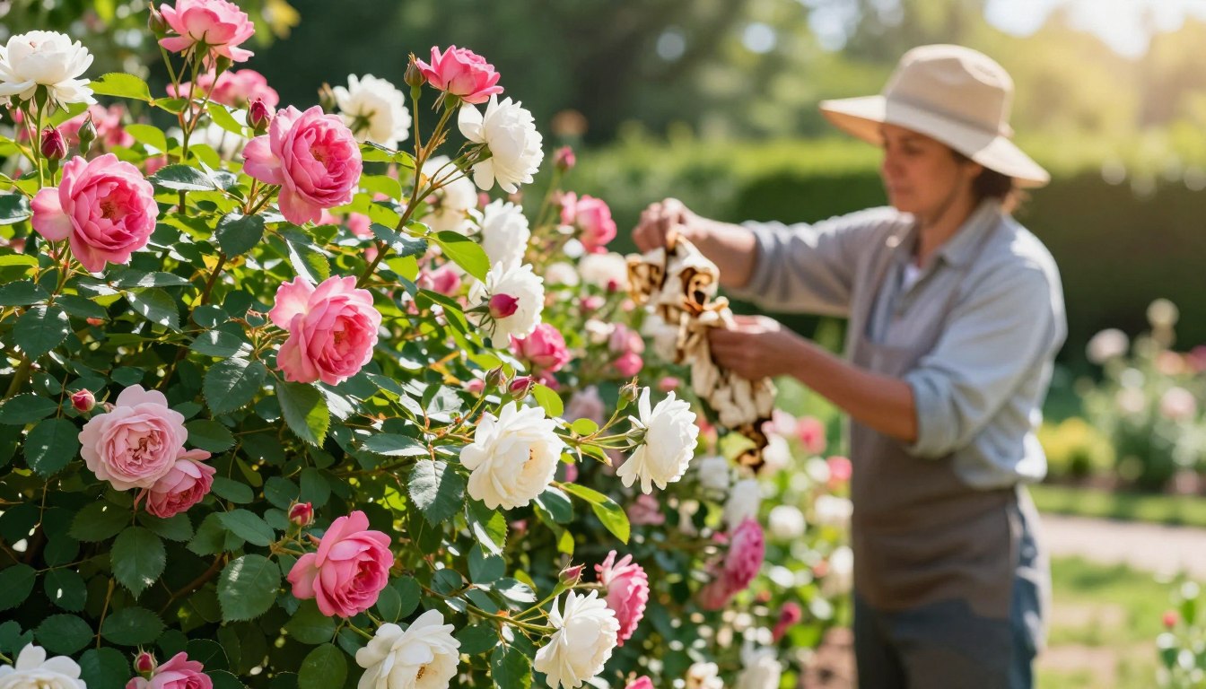 rózsabokor virágzása