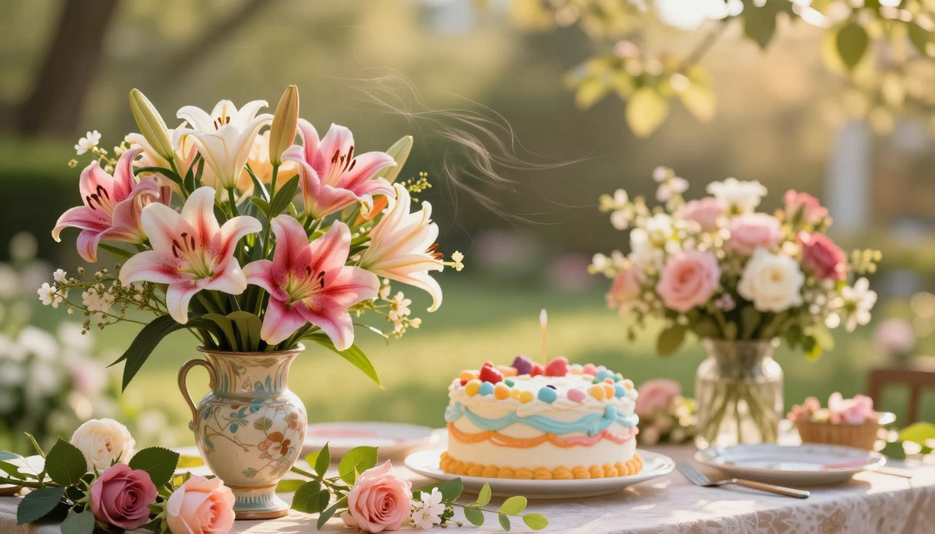 Májusi virágok és a születésnap ünnepe