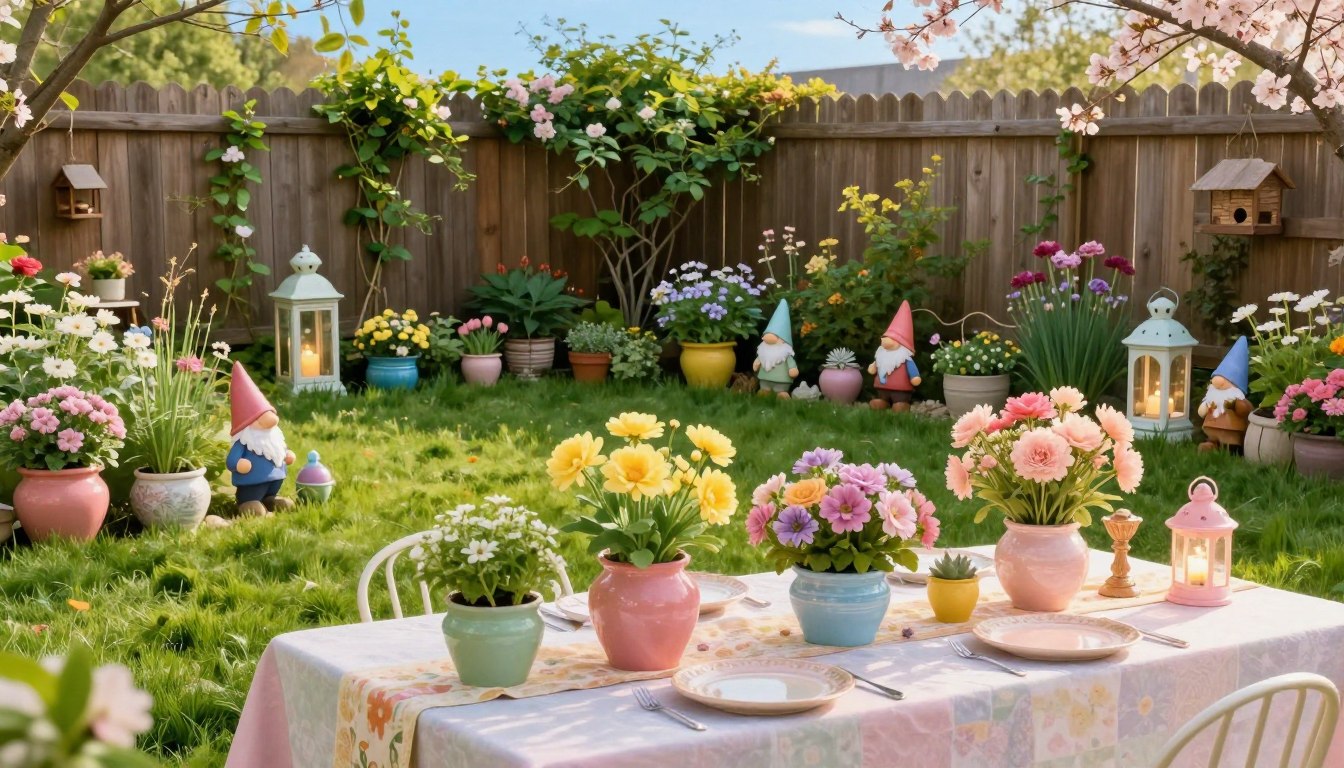 tavaszi kerti dekorációk