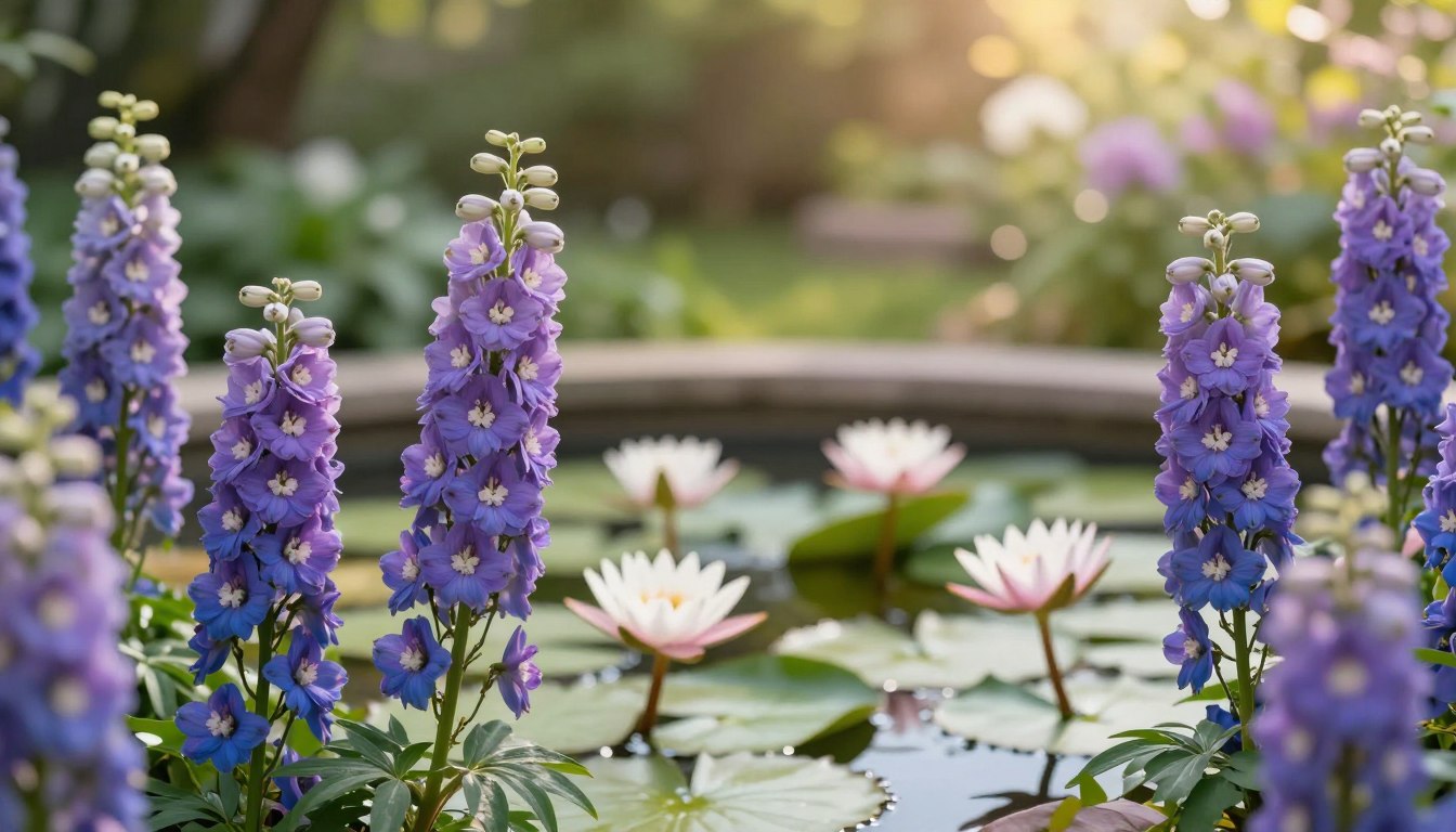 Júliusi születésnapi virágok: szarkaláb és tavirózsa
