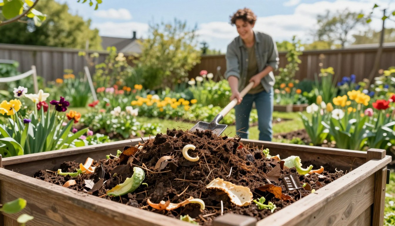 komposztálás a kertben