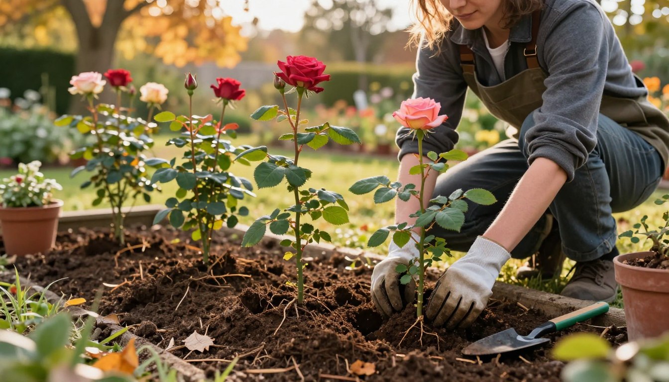 rózsabokor telepítés