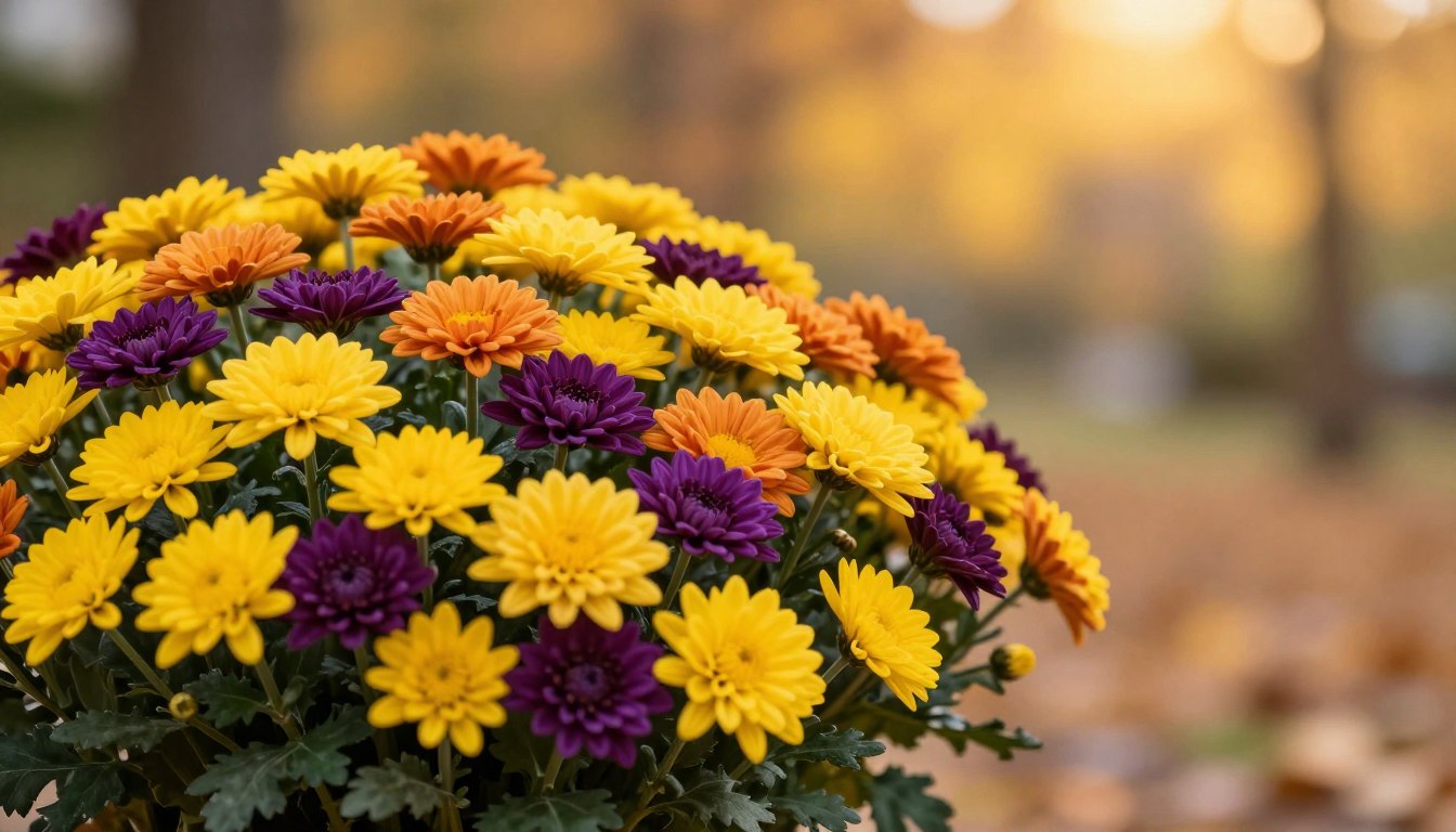 novemberi krizantém hűség és vidámság